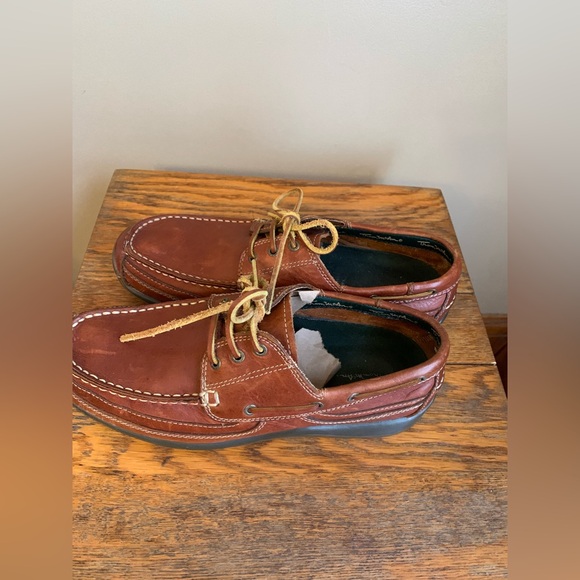 Thom Mc A Men’s Tie Dock Leather Loafers Boat Shoes Sz9 Preppy Nautical Summer - Picture 8 of 11